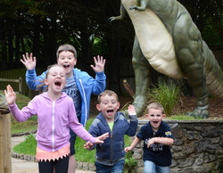 Children at Jurassic Journey at Flambards